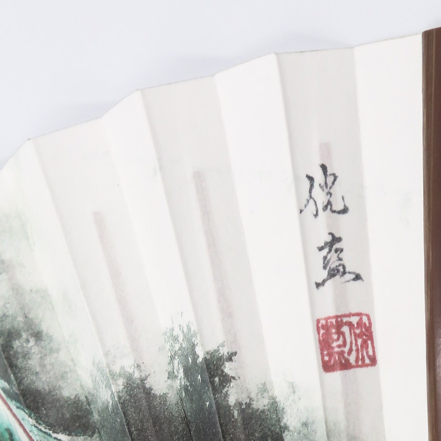 扇子 木彫刻師仏画師菊池侊藍 鳳凰画「花霞」