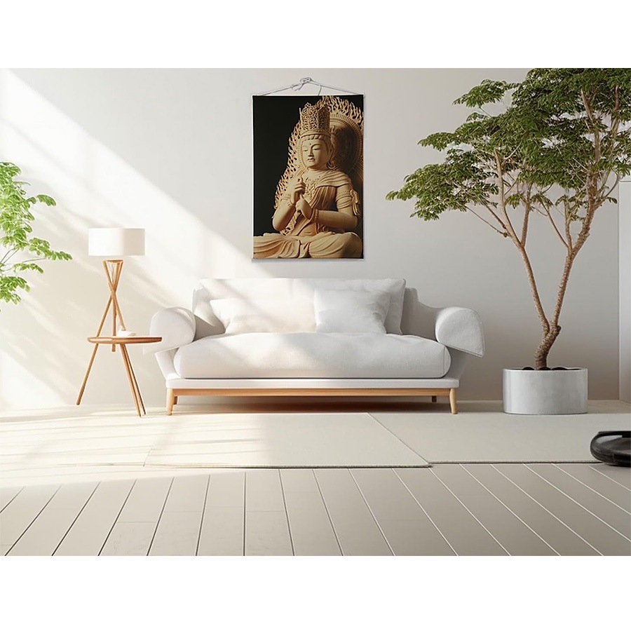 タペストリー 彫刻「大日如来 横顔」