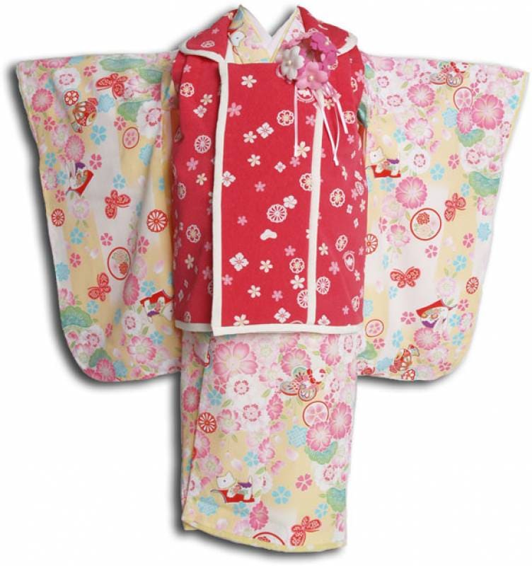 ポンポネット　七五三 3歳　被布　女の子セット ポンポネット 七五三 3歳 被布 女の子セット pom ponette 被布