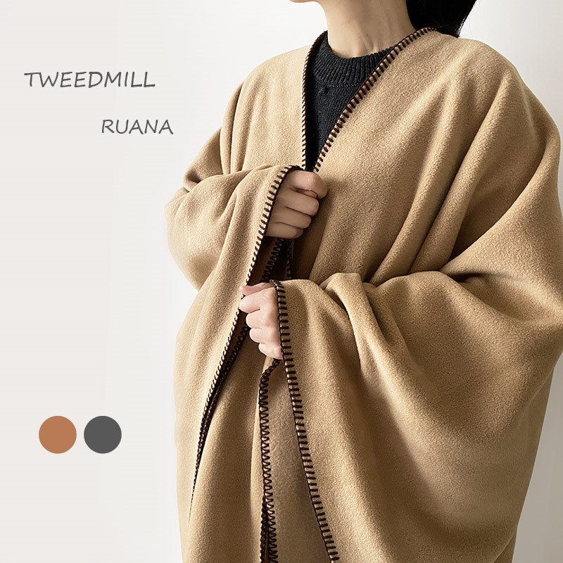 ツイードミル　ブランケットポンチョ　tanemaki 楽天市場】【ツイードミル Tweedmill】 ブランケット ラグ