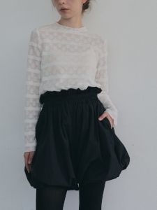 【極美品】UNMINOU アンミヌ ボリュームショルダージャケット 日本未入荷◇miumiu ロゴ刺繍入り デニムジャケット (MiuMiu