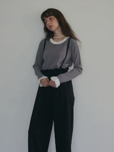 専用　アンミヌ　unminou ストラップティアードチュニック チュニック ノースリーブ ブラウス レディース ティアード