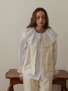 アンミヌ　unminou ギャザーステッチブラウス アンミヌ unminou ギャザーステッチブラウス