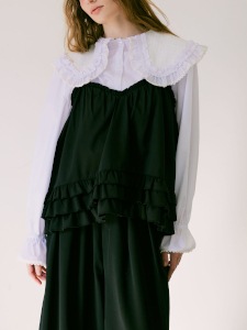 フリルティアードジレ(BLACK) | すべての商品 | UN MINOU