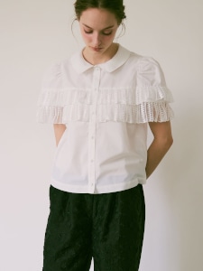 UNMINOU ❤︎ バックティアードブラウス レースティアードブラウス(WHITE) | すべての商品 | UN MINOU