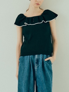 Round Frill Tops(BLACK)