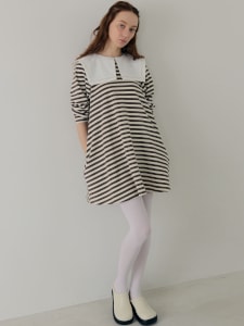 Sailor Collar Dress(WHITE��BEIGE)
