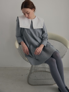 Sailor Collar Dress(GRAY)