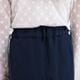 Smooth Tuck Pearl Pants(NAVY)
