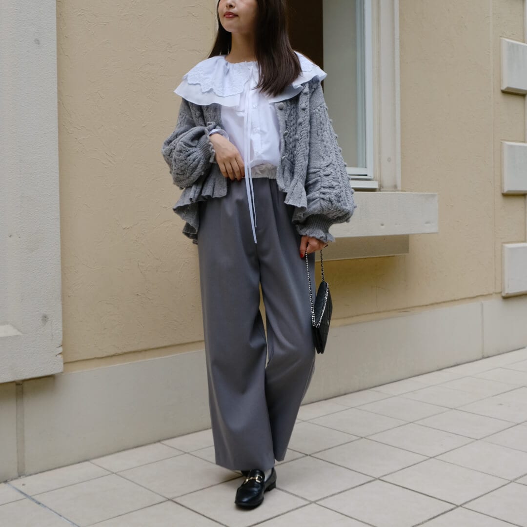 ドゥーブルカラーブラウス(WHITE) | TOPS | UN MINOU