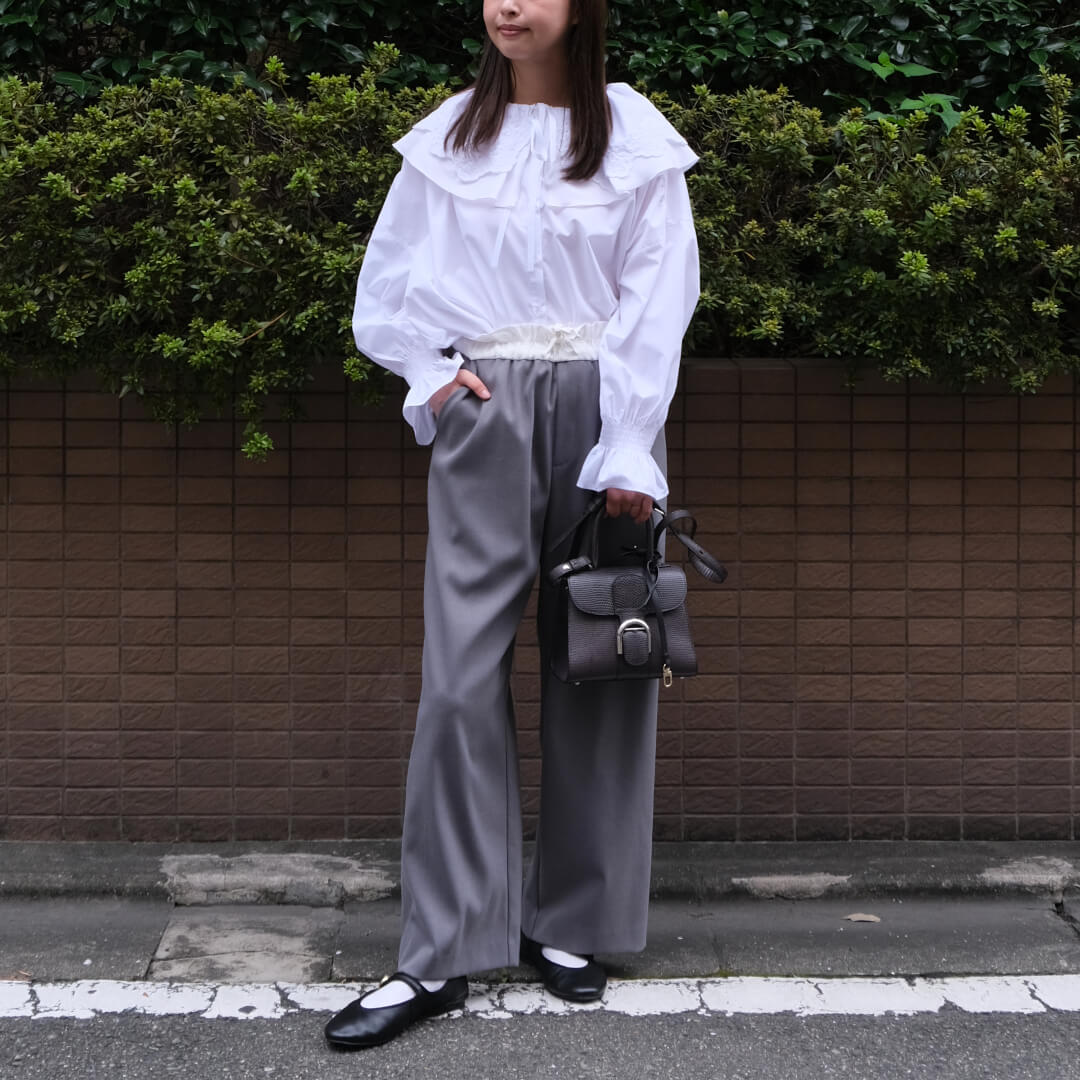 ドゥーブルカラーブラウス(WHITE) | TOPS | UN MINOU