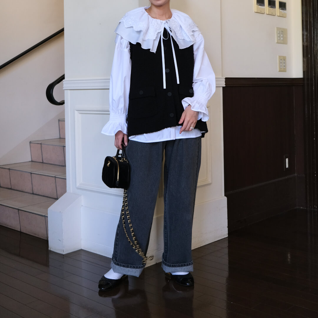 アンミヌ　ドゥーブルカラーブラウス ドゥーブルカラーブラウス(WHITE) | TOPS | UN MINOU