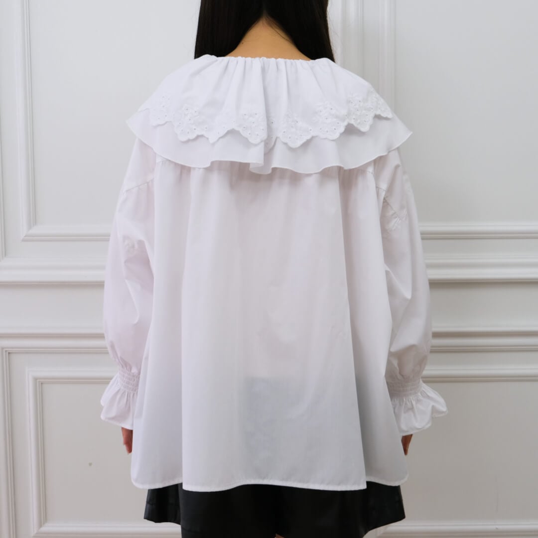 〈新品未使用〉UNMINOU アンミニュ ドゥーブルカラーブラウス 白 ドゥーブルカラーブラウス(WHITE) | TOPS | UN MINOU