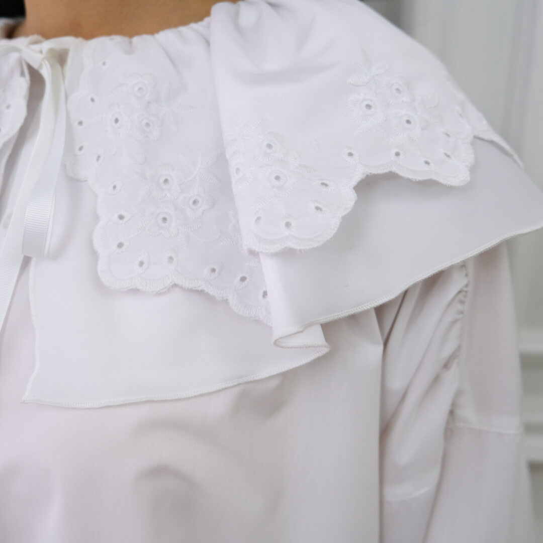 アンミヌ　ドゥーブルカラーブラウス ドゥーブルカラーブラウス(WHITE) | TOPS | UN MINOU