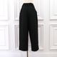 Smooth Tuck Pearl Pants(BLACK)