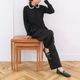 Smooth Tuck Pearl Pants(BLACK)