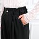 Smooth Tuck Pearl Pants(BLACK)