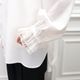 Lace Frill Cuff Blouse(WHITE)