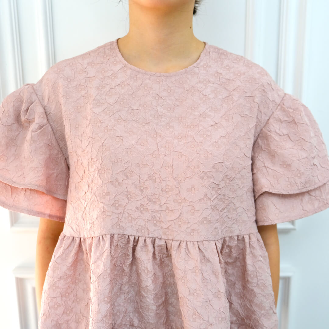 ダブルフレアジャガードトップス(PINK) | TOPS | UN MINOU