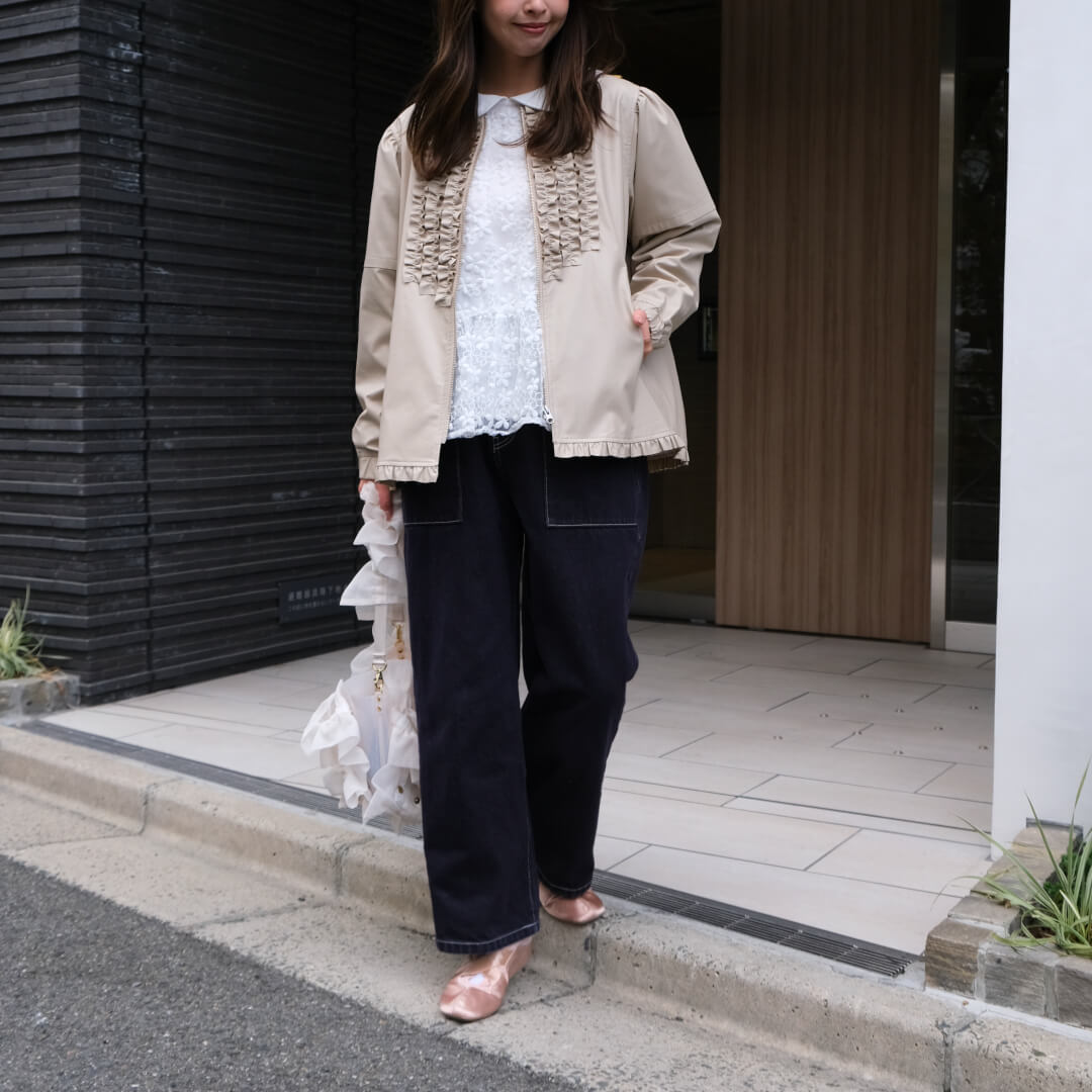 フラワーレースカラーブラウス(WHITE) | TOPS | UN MINOU