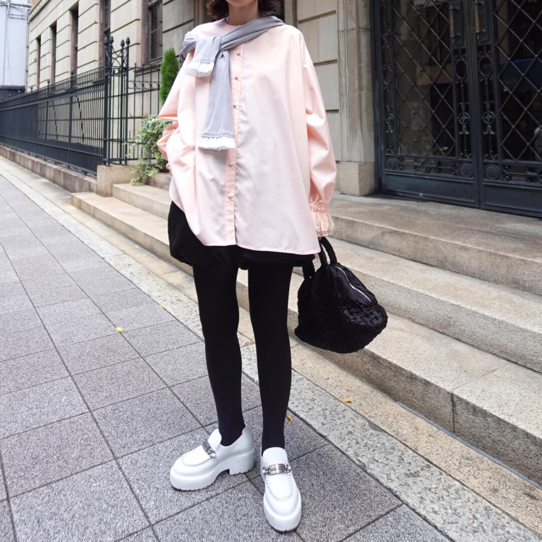 Lace Frill Cuff Blouse(PINK)
