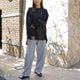 Lace Frill Cuff Blouse(BLACK)