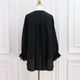 Lace Frill Cuff Blouse(BLACK)
