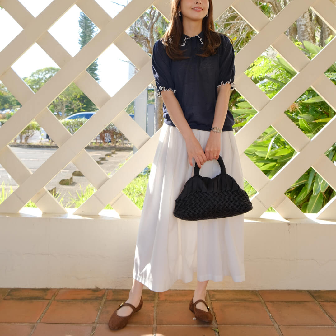 パイピングフリルニット(NAVY) | すべての商品 | UN MINOU