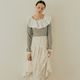 Flare Frill Rib Knit(GRAY)