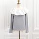 Flare Frill Rib Knit(GRAY)