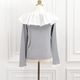 Flare Frill Rib Knit(GRAY)
