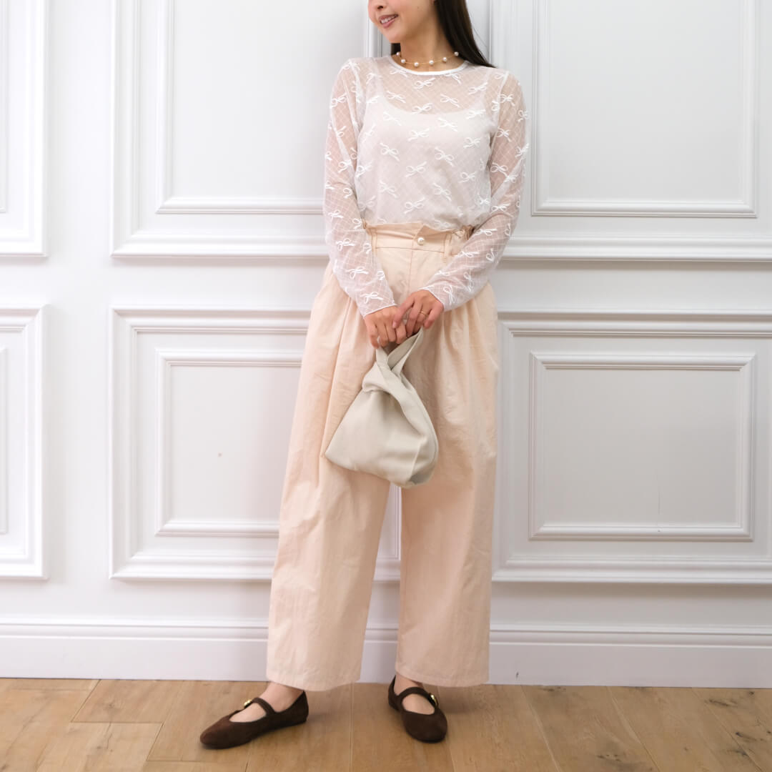 タックパールパンツ(PINK) | すべての商品 | UN MINOU
