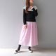 Flare Frill Rib Knit(BLACK)