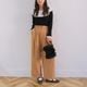 Flare Frill Rib Knit(BLACK)