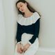 Flare Frill Rib Knit(BLACK)