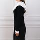 Flare Frill Rib Knit(BLACK)
