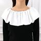 Flare Frill Rib Knit(BLACK)