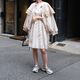 Frill Cape Blouson(BEIGE)
