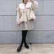 Frill Cape Blouson(BEIGE)