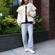 Frill Cape Blouson(BEIGE)
