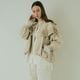 Frill Cape Blouson(BEIGE)