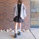 Frill Cape Blouson(GRAY)