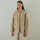 Round Collar Boucl��� Jacket(BEIGE)