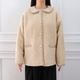 Round Collar Boucl��� Jacket(BEIGE)
