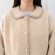 Round Collar Boucl��� Jacket(BEIGE)