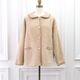 Round Collar Boucl��� Jacket(BEIGE)