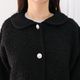 Round Collar Boucl��� Jacket(BLACK)