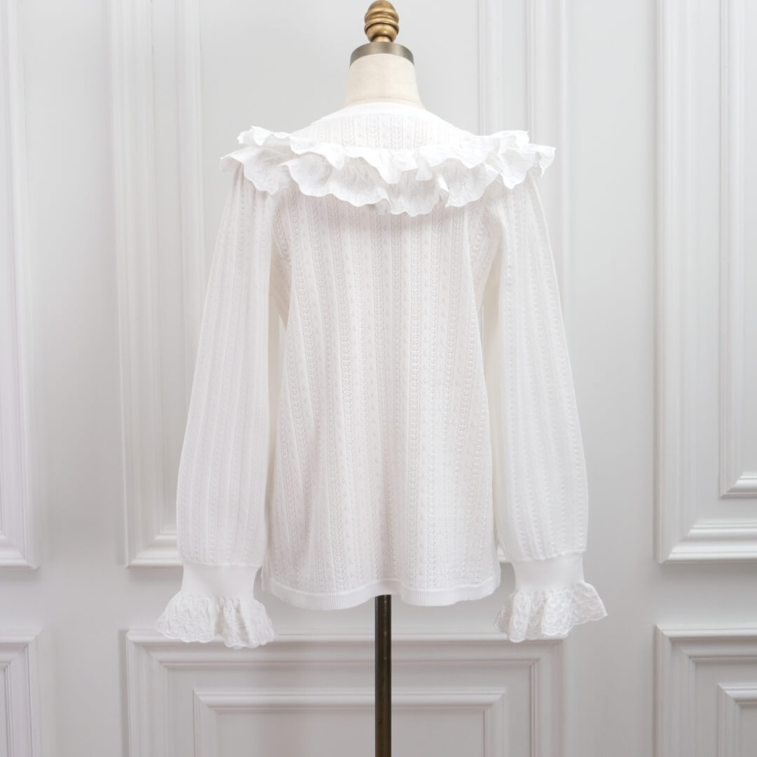 Double Frill Knit(WHITE)