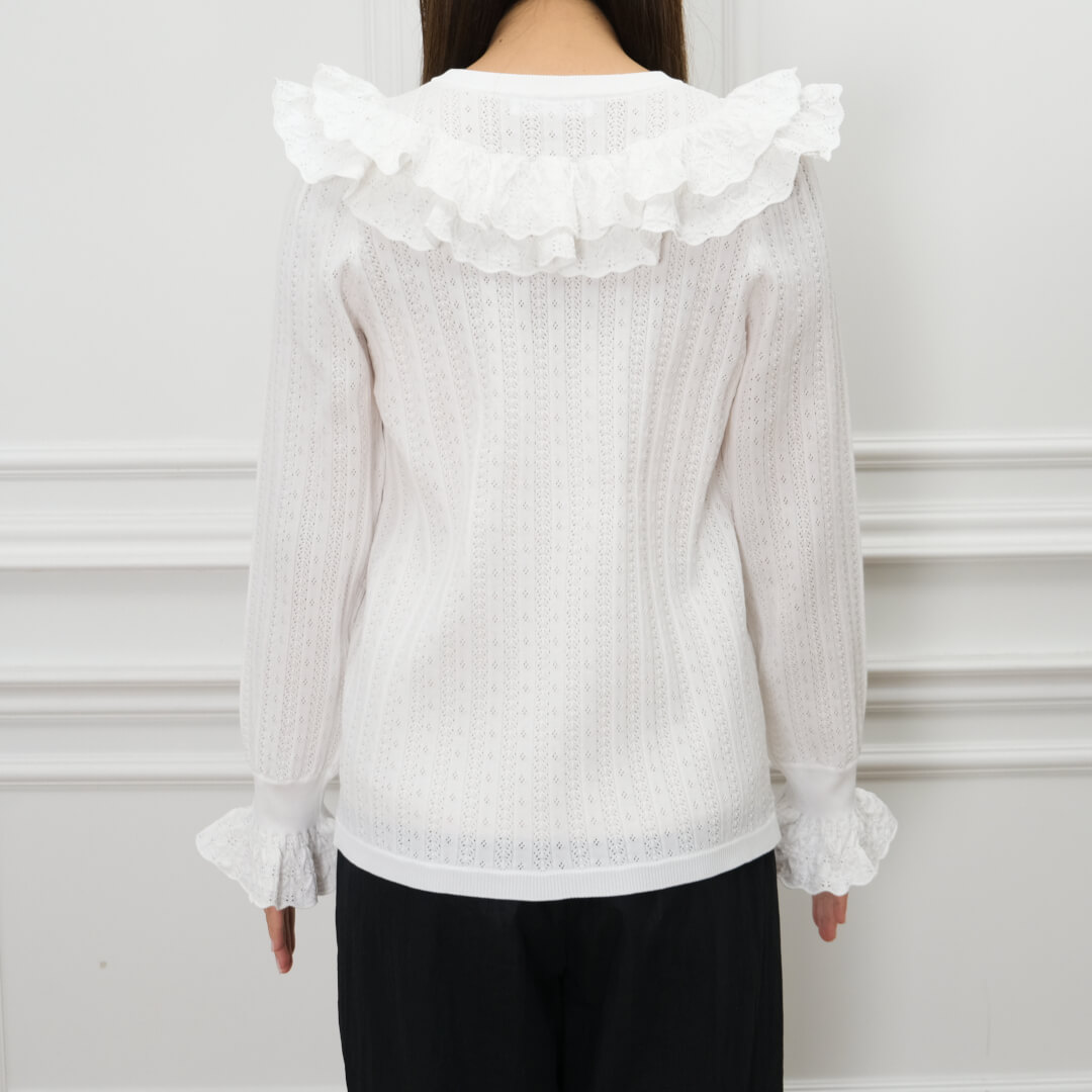 Double Frill Knit(WHITE)