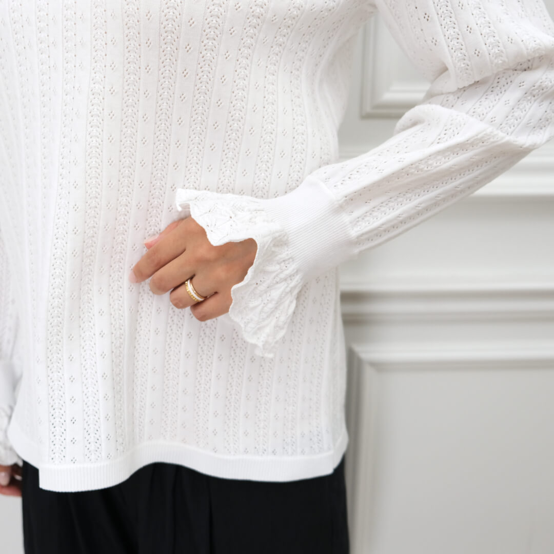 Double Frill Knit(WHITE)